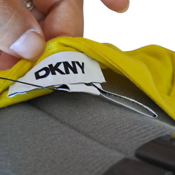 DKNY Puff-Sleeve Zip-Front Woven Dress--Side XL--NWT - Picture 7 of 7